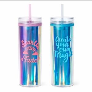 🛍 Holographic Tumblers with Straws